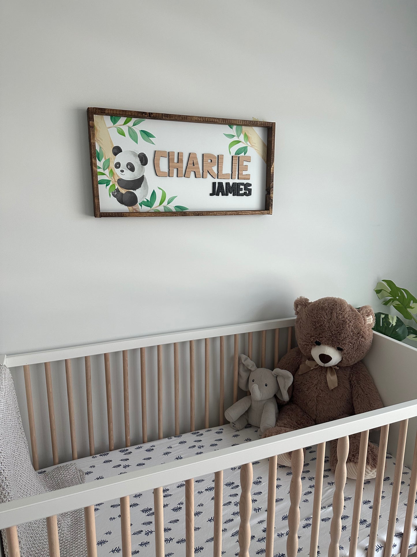 Cute Panda Name Sign