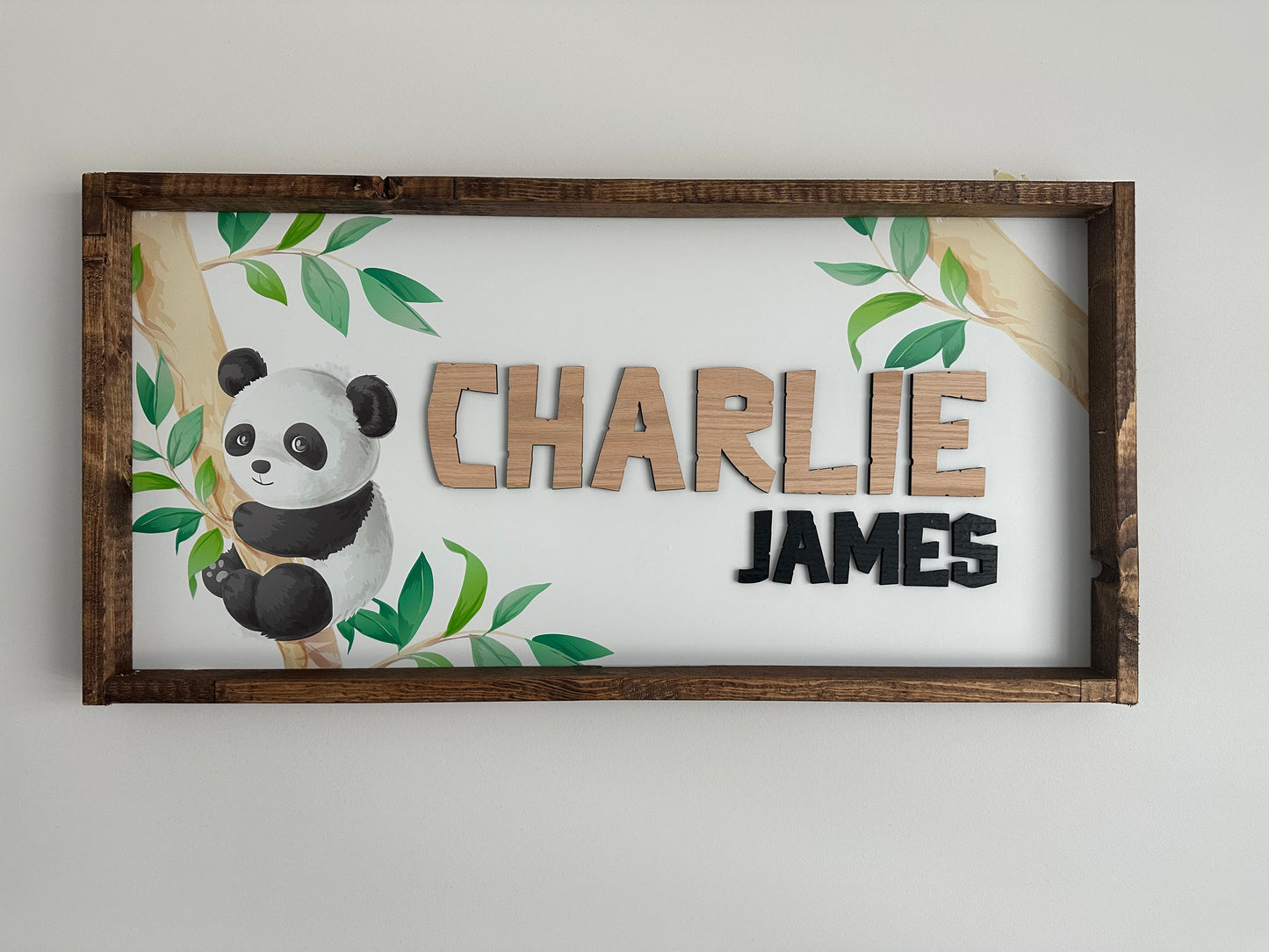 Cute Panda Name Sign