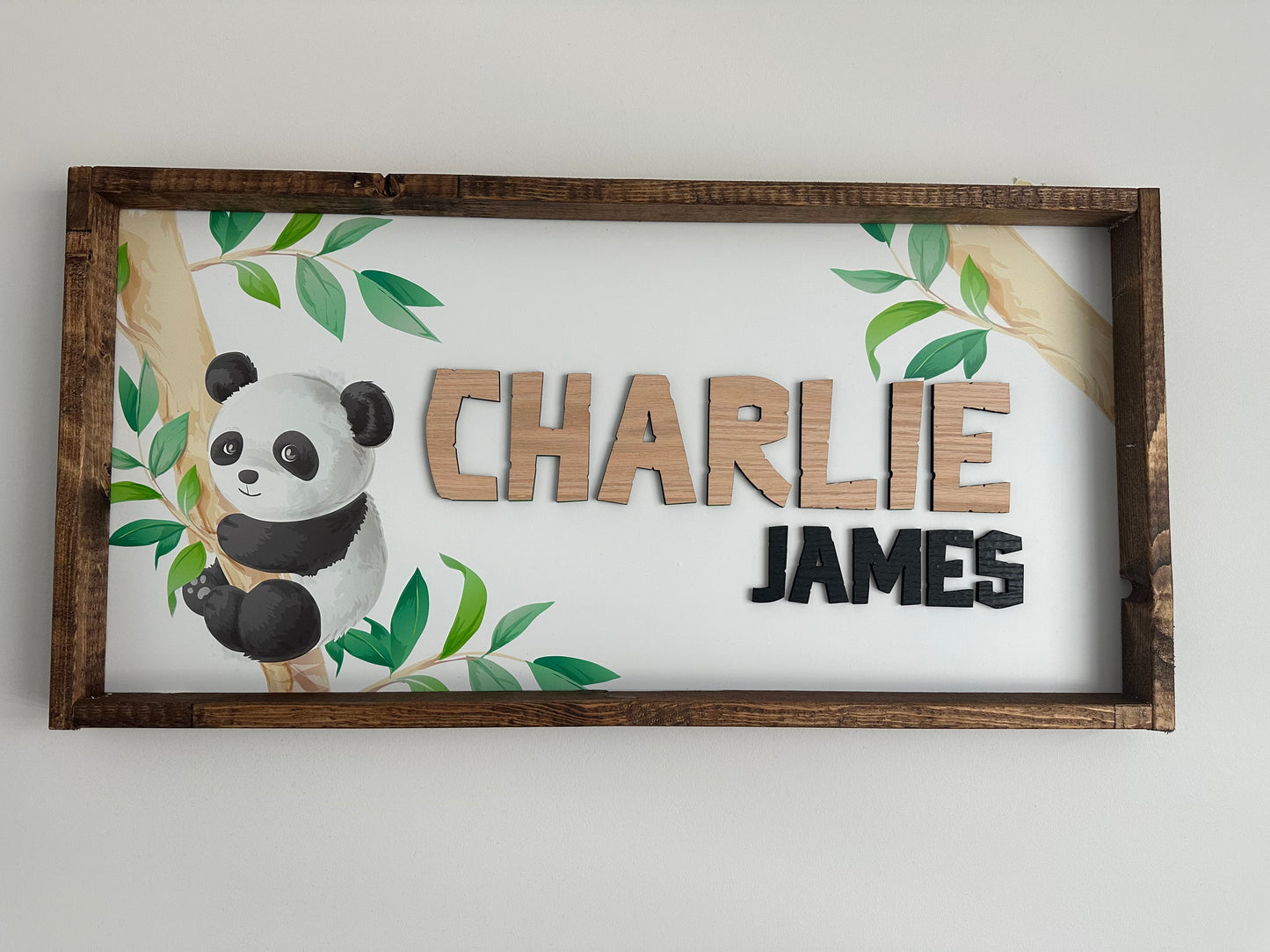 Cute Panda Name Sign