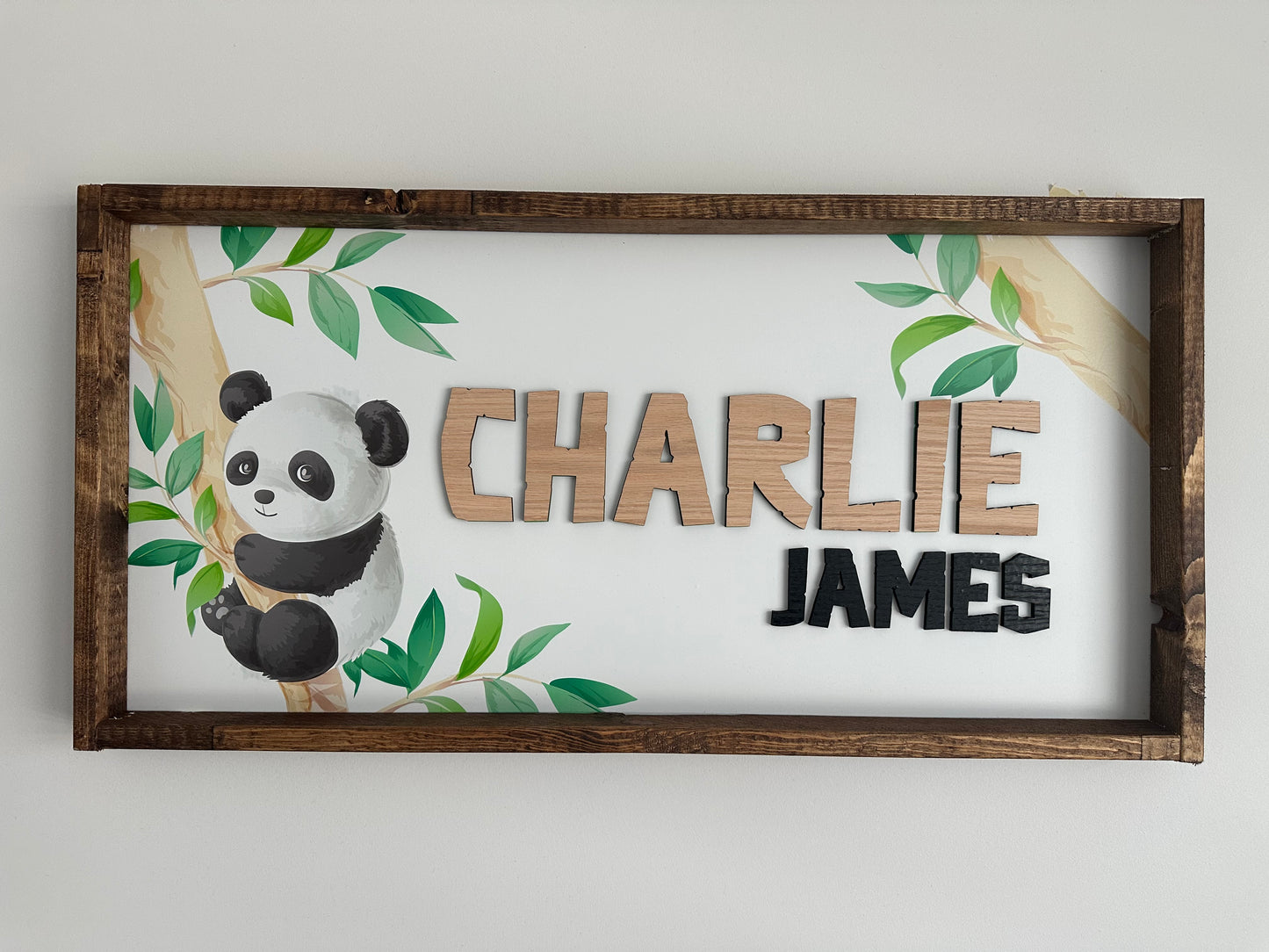 Cute Panda Name Sign