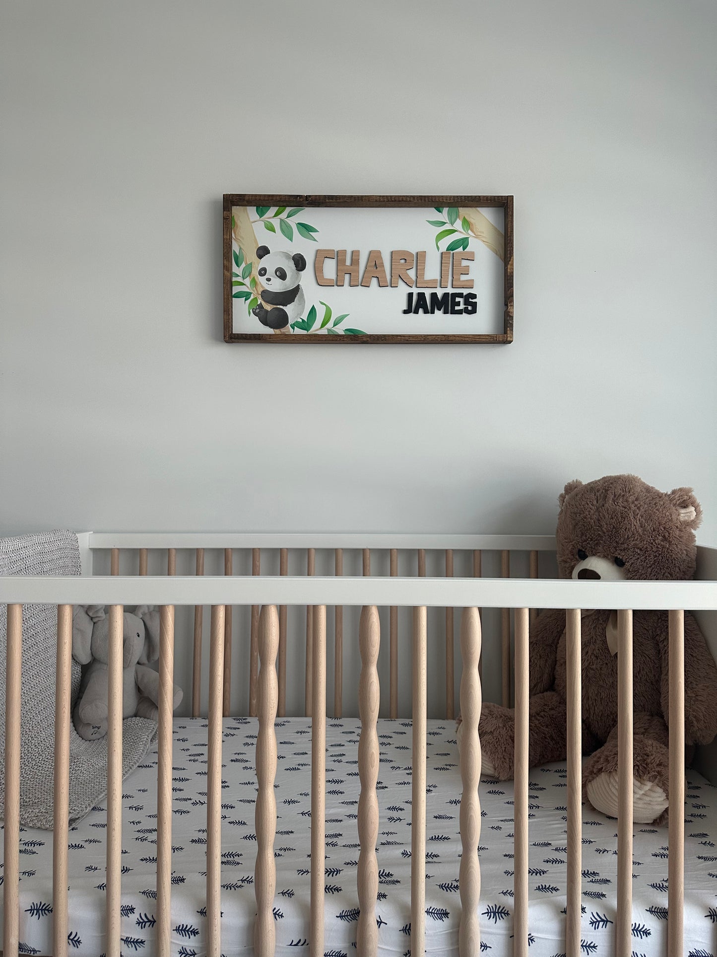 Cute Panda Name Sign