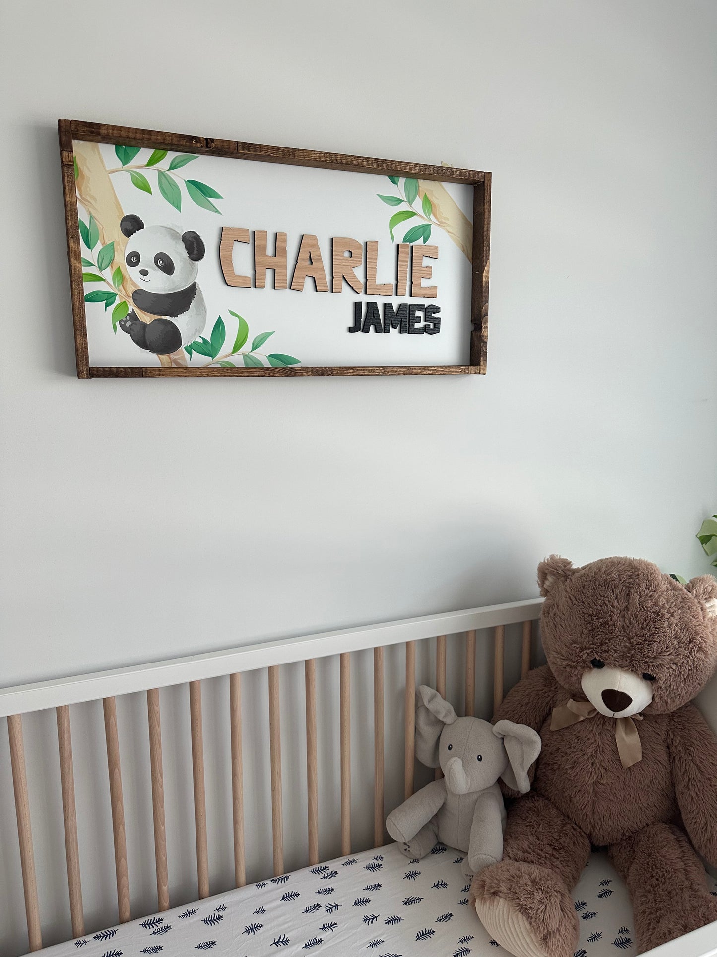 Cute Panda Name Sign