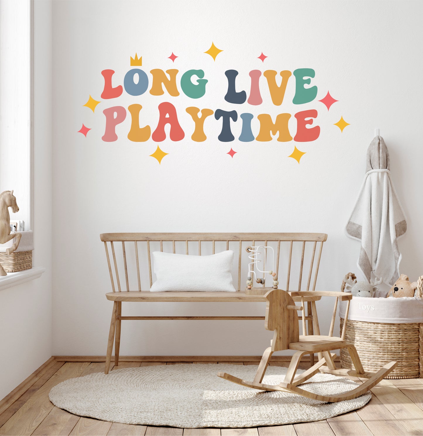 Long Live Playtime Fabric Decal Sign