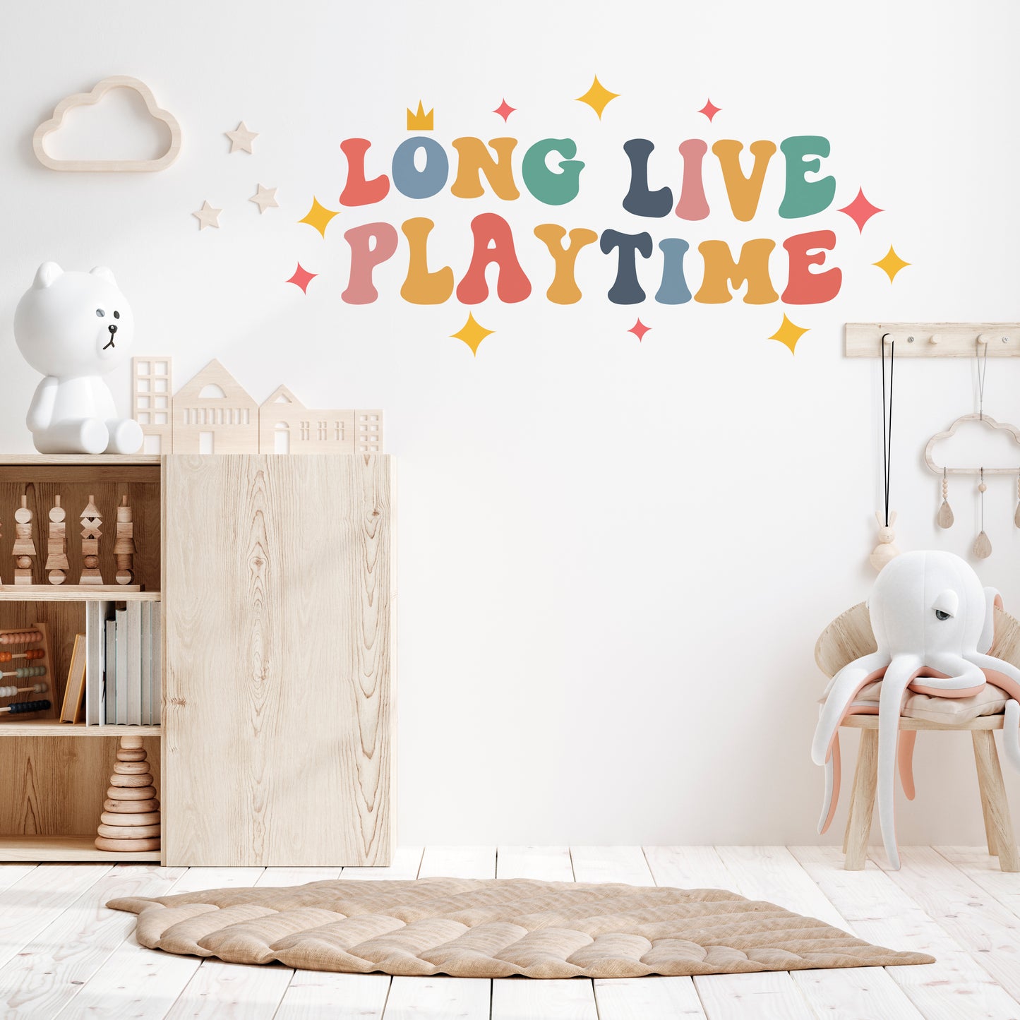 Long Live Playtime Fabric Decal Sign