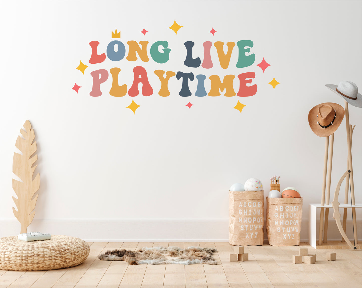 Long Live Playtime Fabric Decal Sign