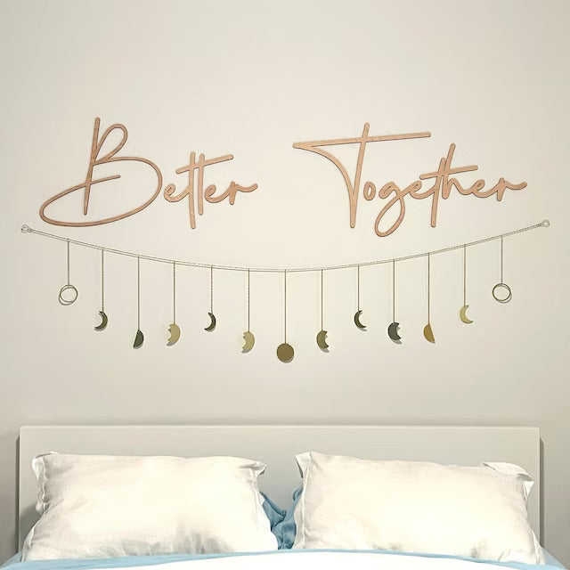 Over the Bed Wall Decor, Better Together Sign, Over the Bed Sign, Better Together Wall Decor, Over the Bed Wall Decor Master Bedroom