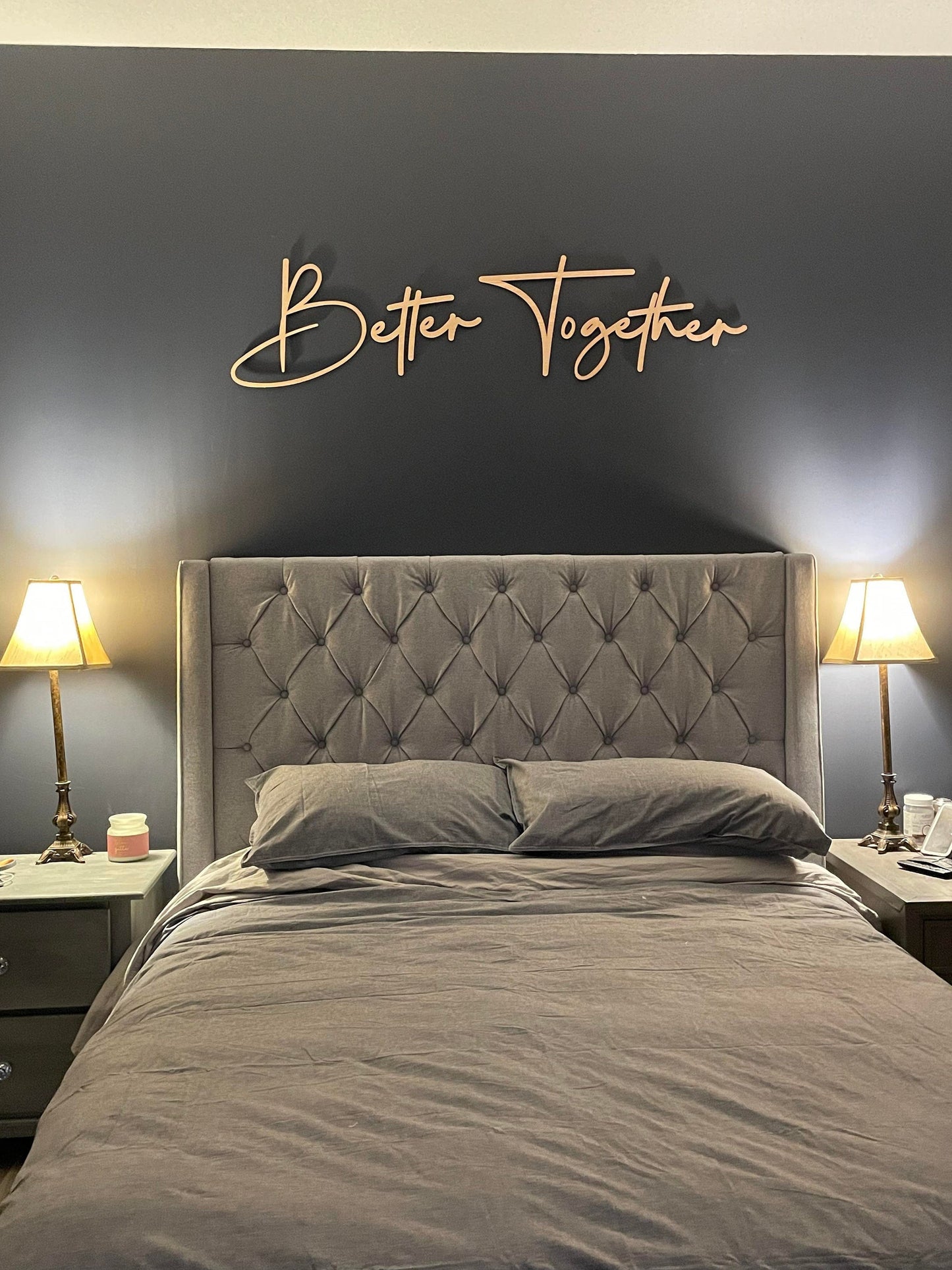 Over the Bed Wall Decor, Better Together Sign, Over the Bed Sign, Better Together Wall Decor, Over the Bed Wall Decor Master Bedroom