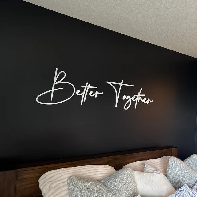 Over the Bed Wall Decor, Better Together Sign, Over the Bed Sign, Better Together Wall Decor, Over the Bed Wall Decor Master Bedroom